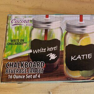 Chalkboard Mason Jar drinking lasses